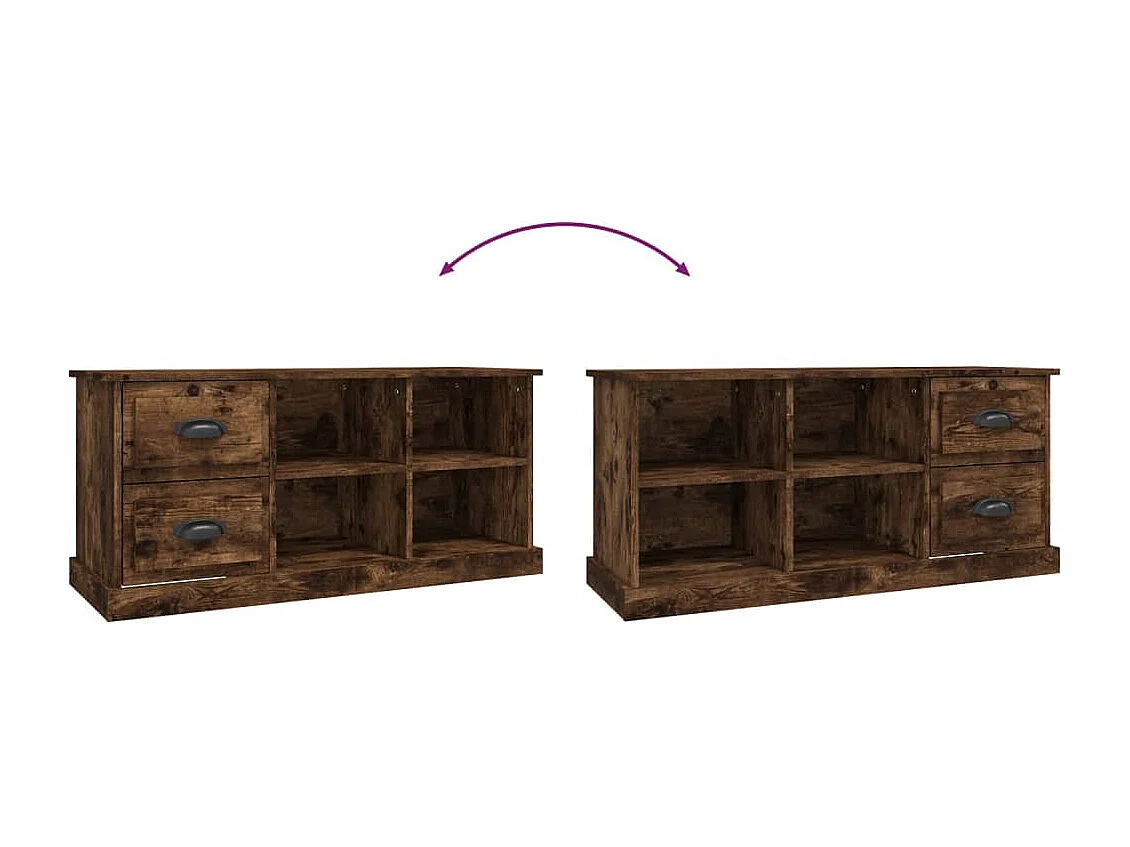 Móvel p/ TV 102x35,5x47,5 cm derivados madeira carvalho fumado