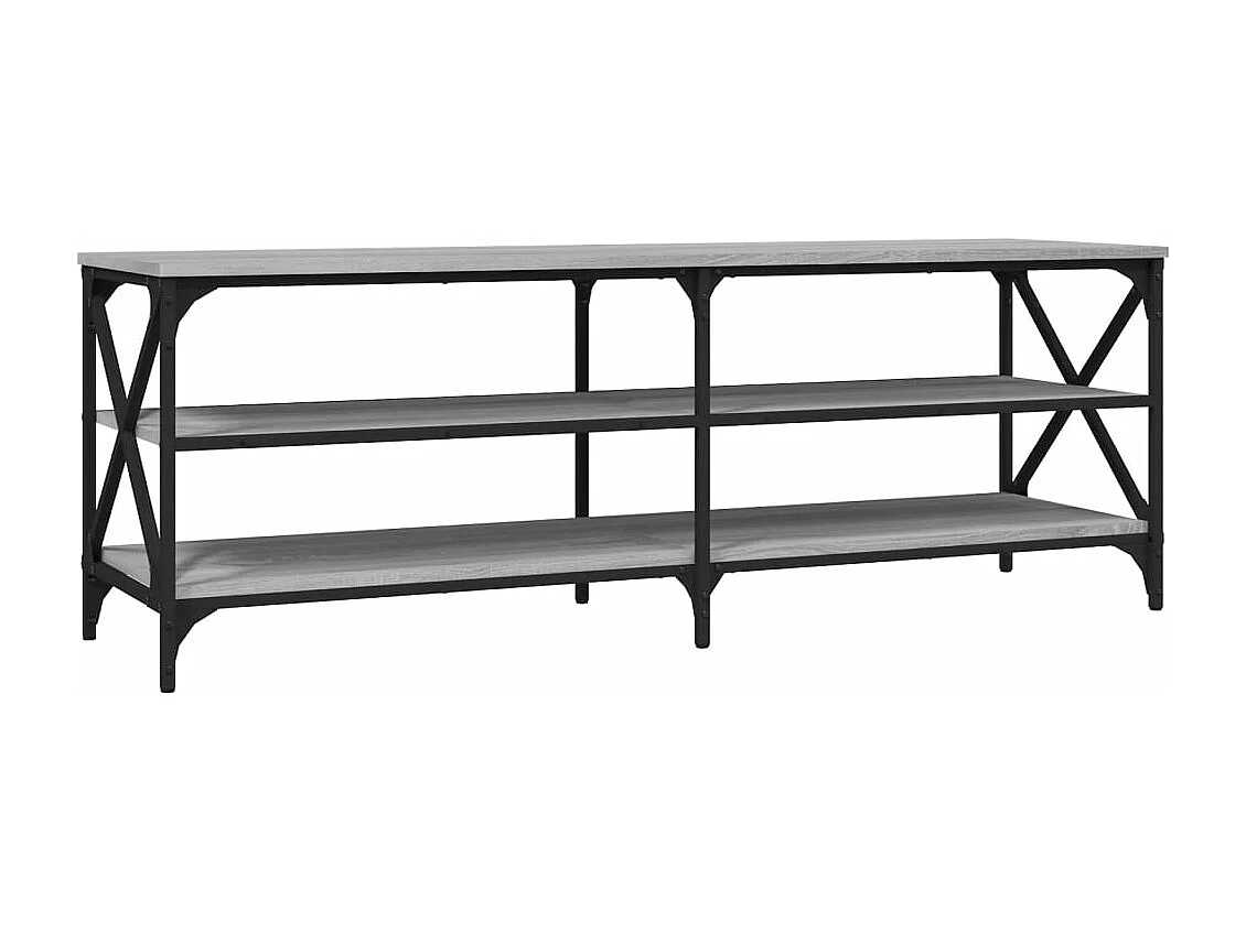 Móvel p/ TV 140x40x50 cm derivados de madeira cinzento sonoma