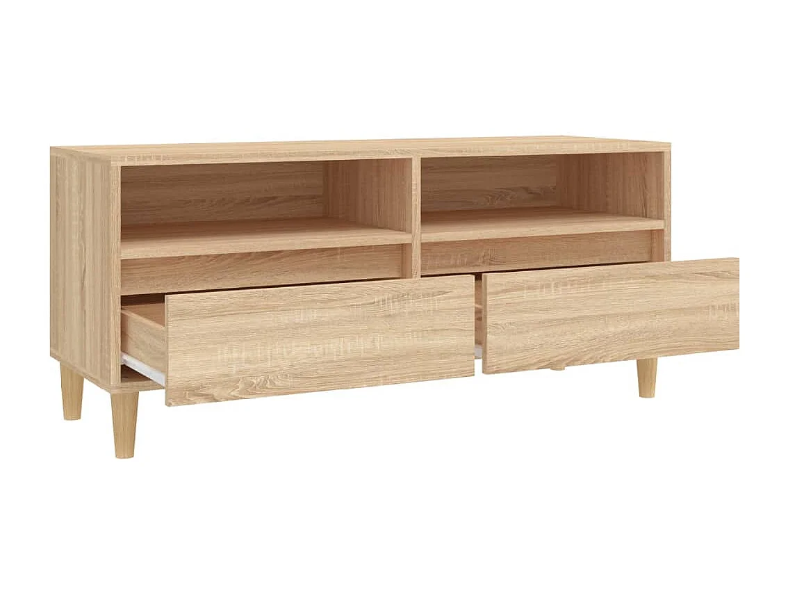 Meuble TV chêne sonoma 100x34,5x44,5 cm bois d'ingénierie