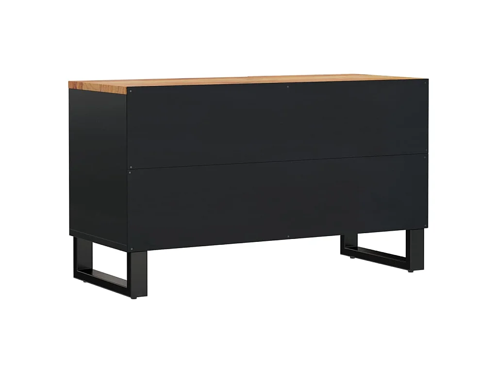 Meuble TV 80x33x46 cm bois d'acacia solide et d'ingénierie
