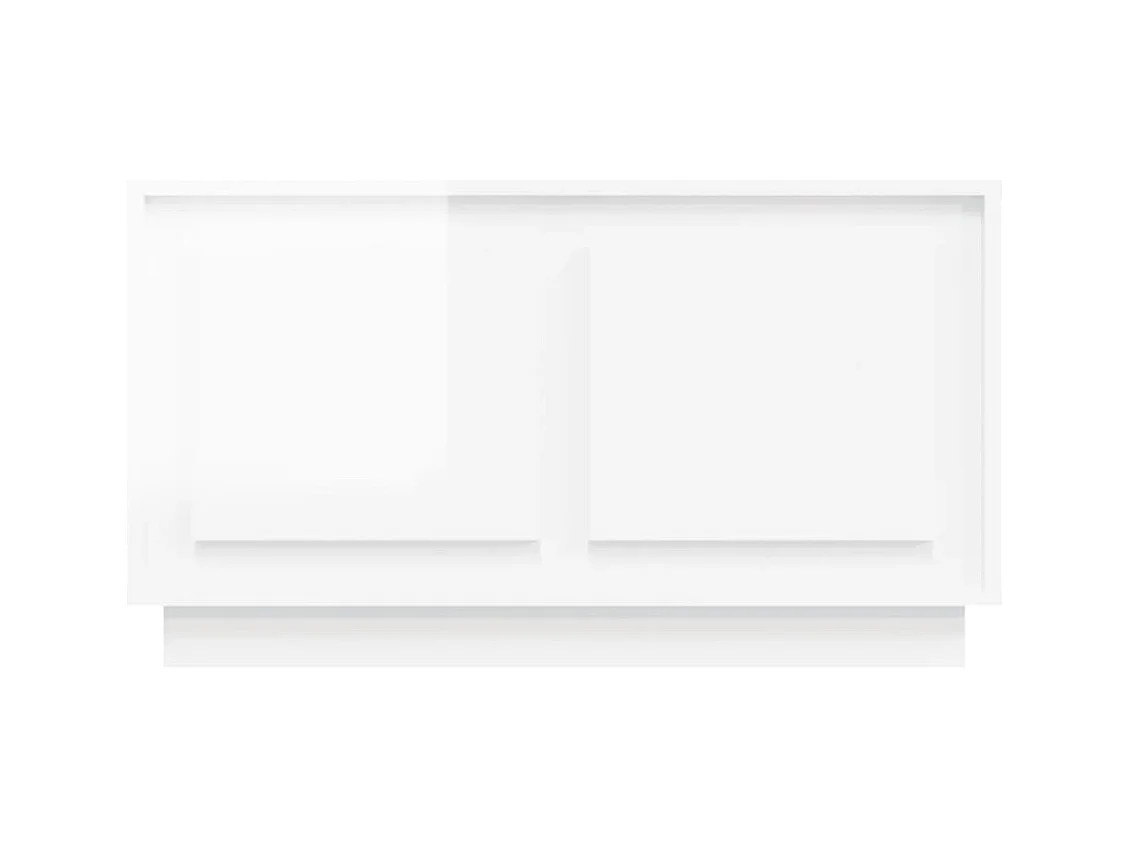 Mobile Porta TV Bianco Lucido 80x35x45 cm in Legno Multistrato