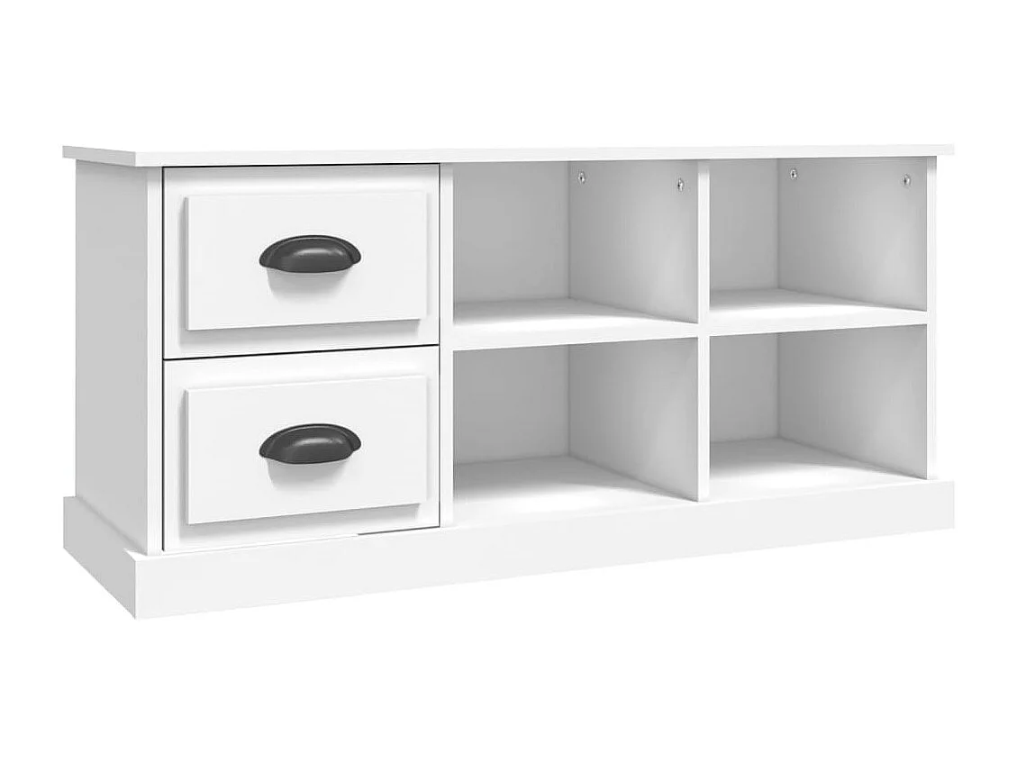Mueble para TV madera contrachapada blanco 102x35,5x47,5 cm