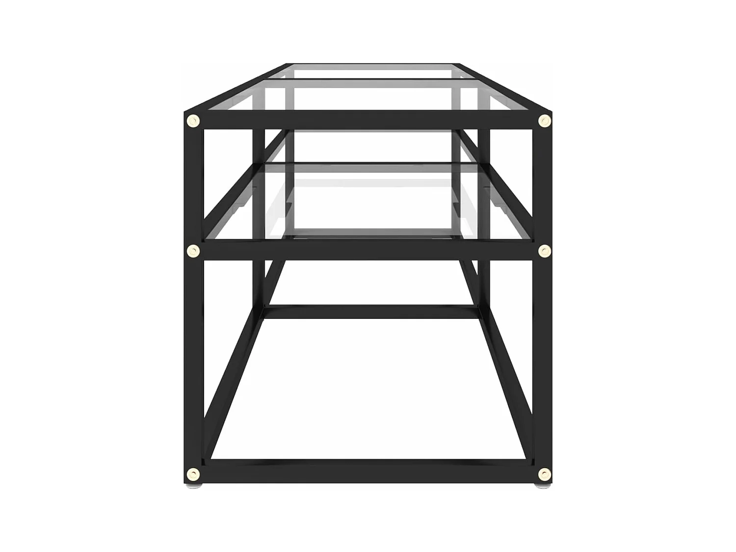 Mueble para TV vidrio templado transparente 140x40x40,5 cm