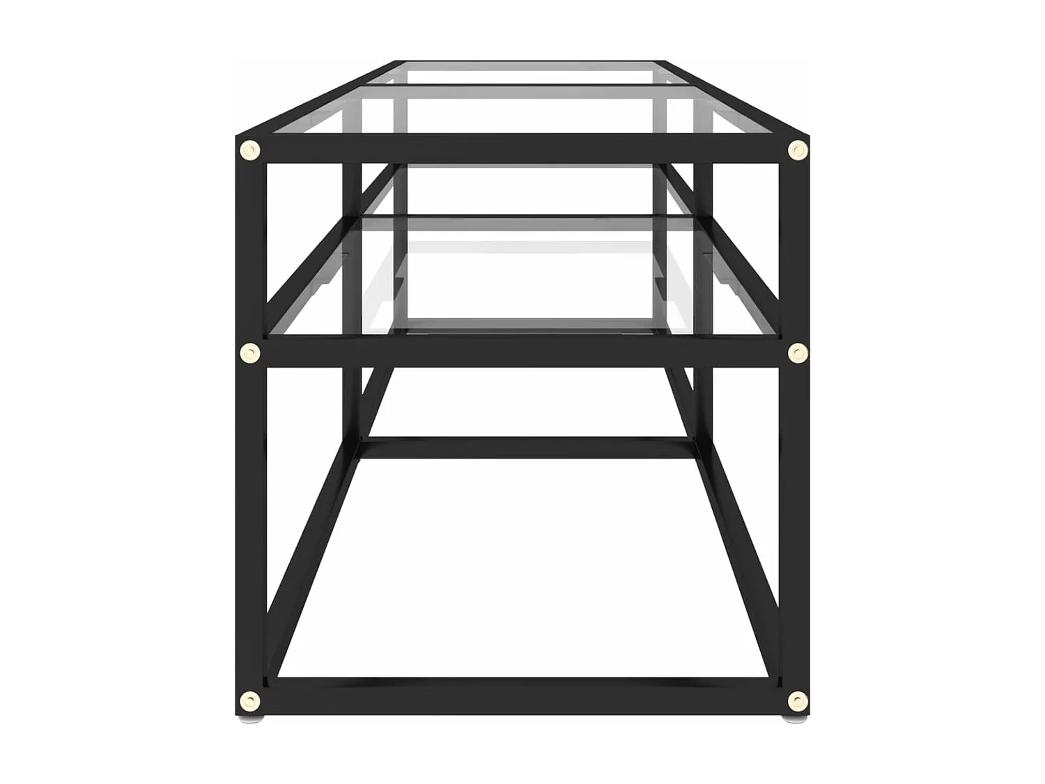 Meuble TV Transparent 140x40x40,5 cm Verre trempé