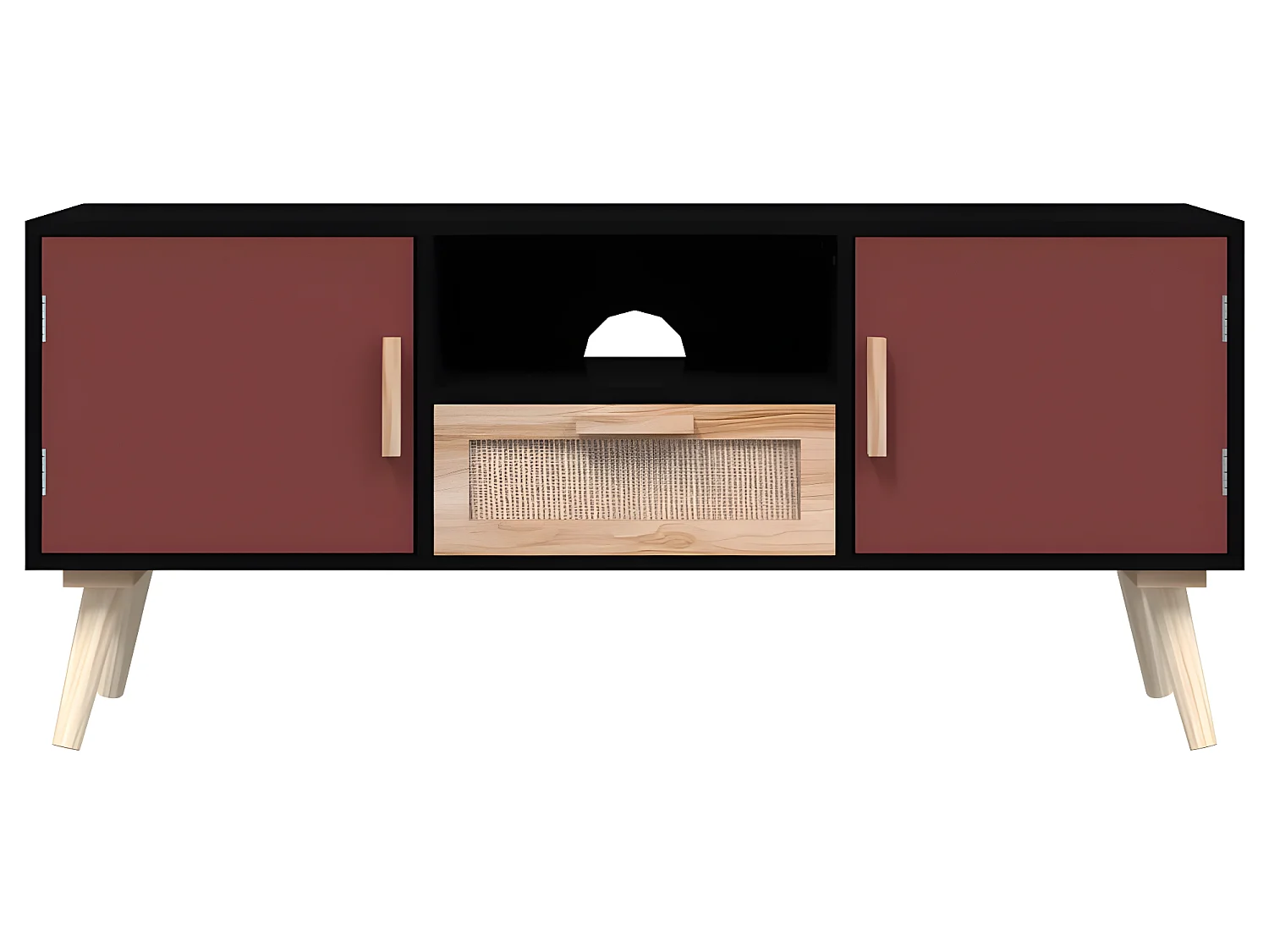 Meuble TV avec portes 105x30x45 cm bois d'ingénierie