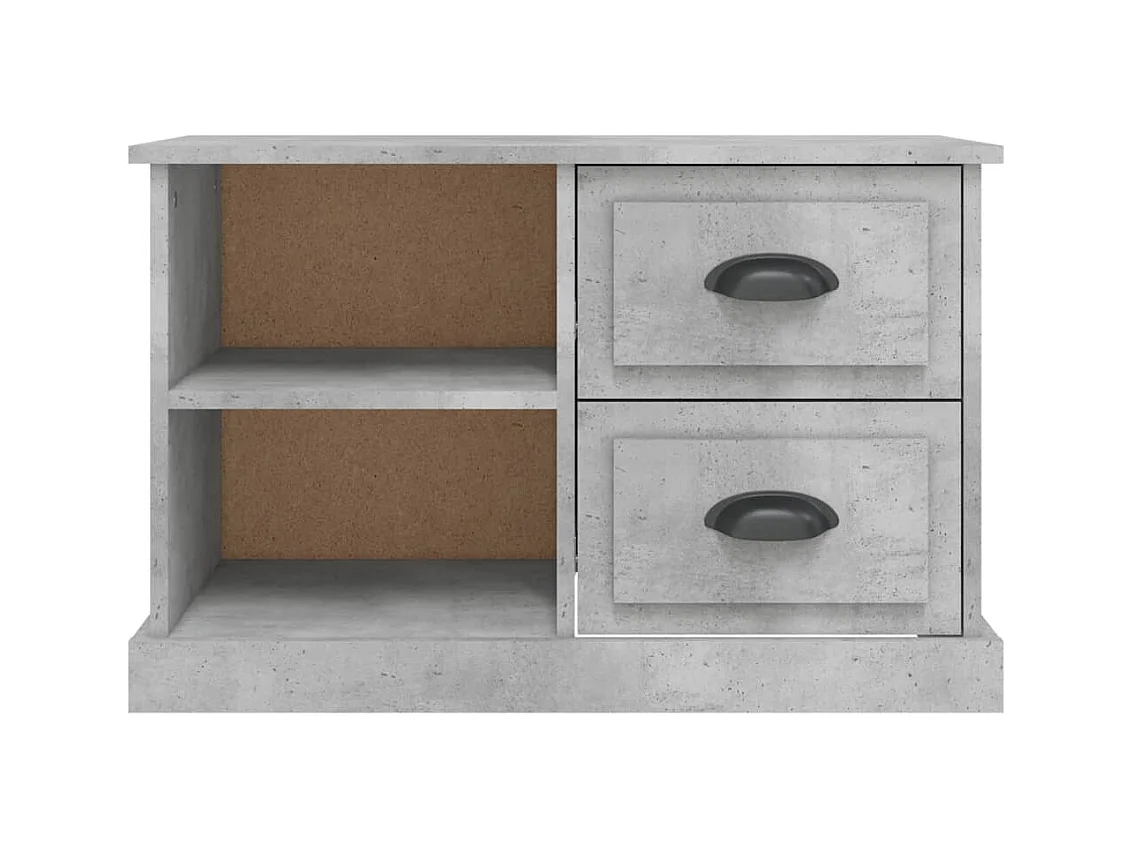 Meuble TV gris béton 73x35,5x47,5 cm bois d'ingénierie