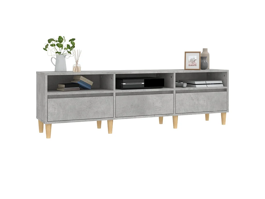 TV-Schrank Betongrau 150x30x44,5 cm Holzwerkstoff