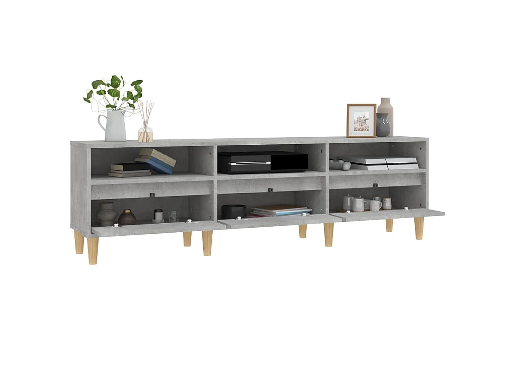 TV-Schrank Betongrau 150x30x44,5 cm Holzwerkstoff