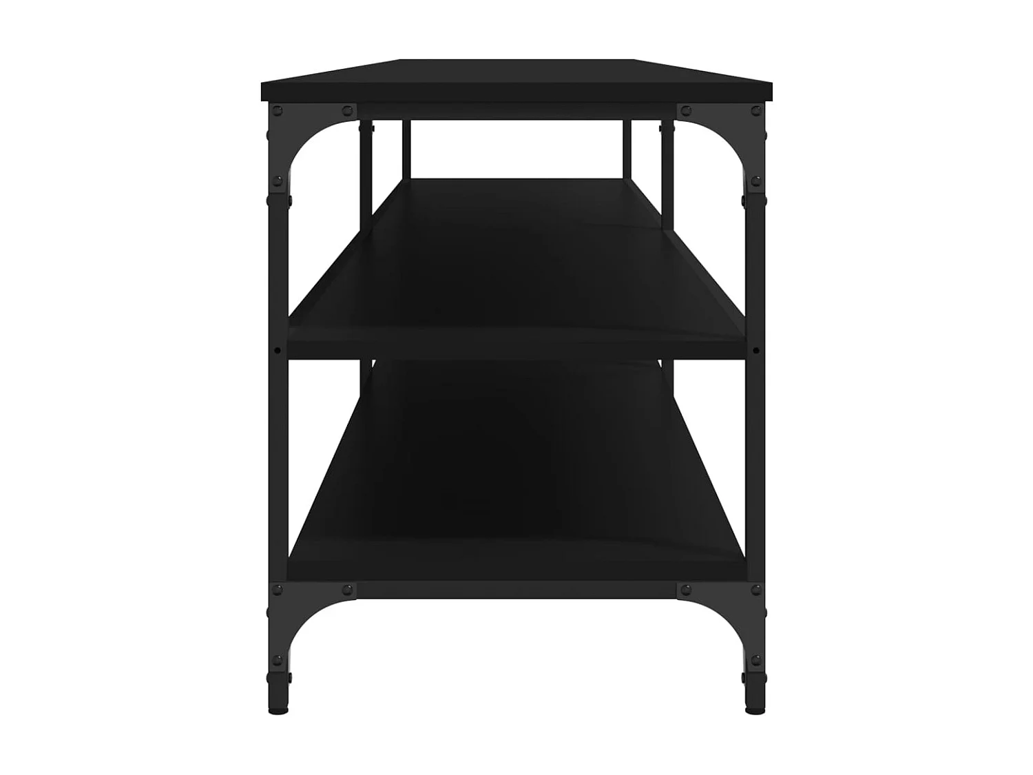 TV-Schrank Schwarz 200x30x50 cm Holzwerkstoff und Metall