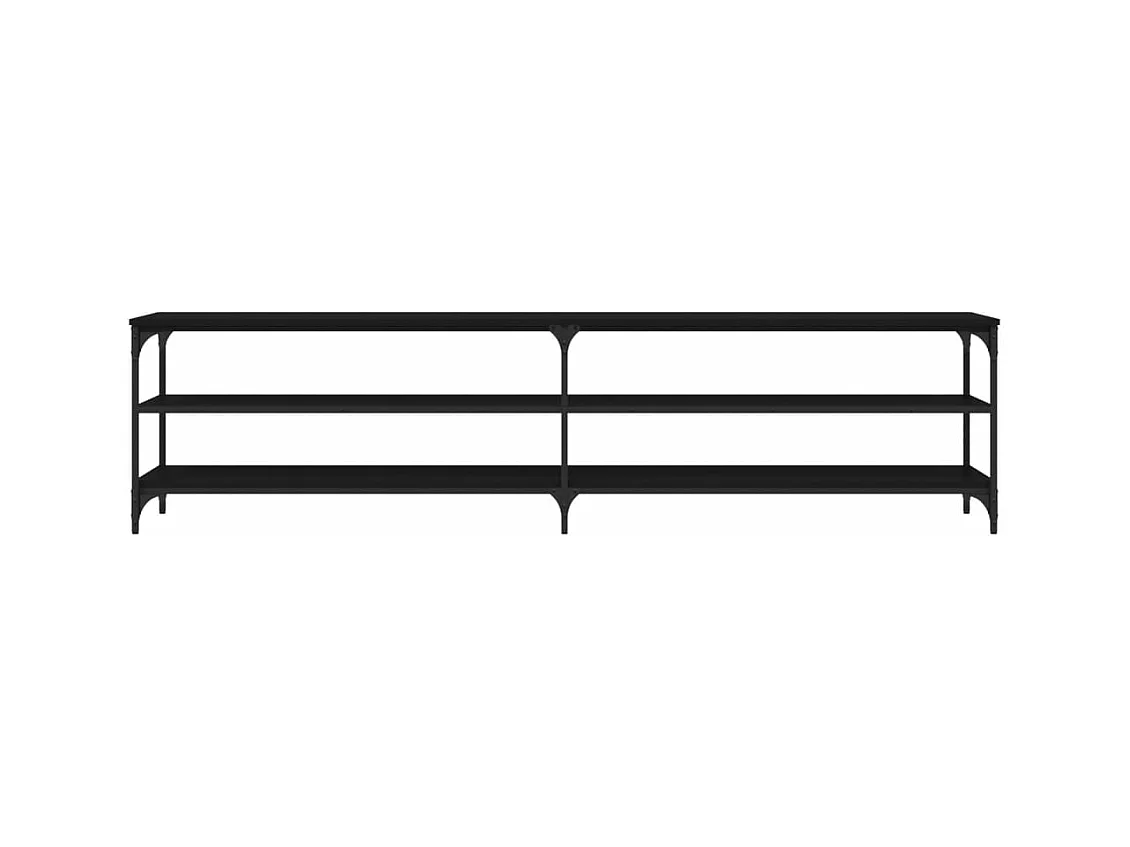 TV-Schrank Schwarz 200x30x50 cm Holzwerkstoff und Metall