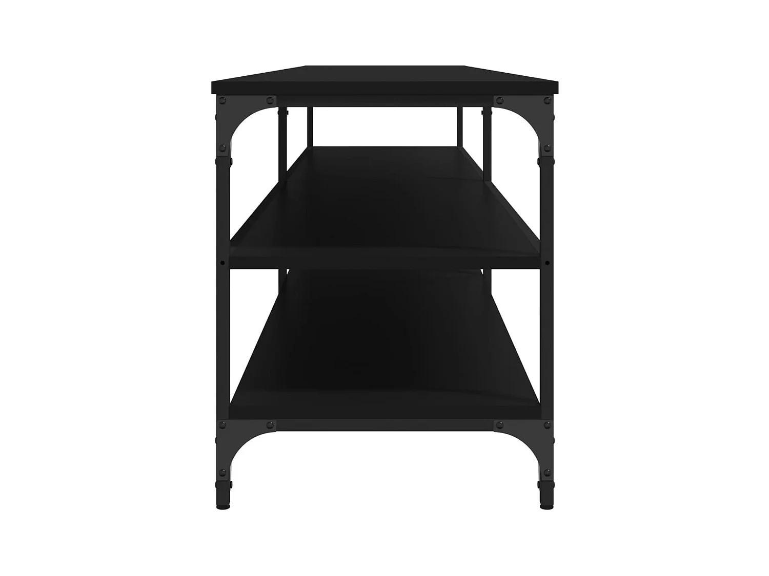 TV-Schrank Schwarz 200x30x50 cm Holzwerkstoff und Metall