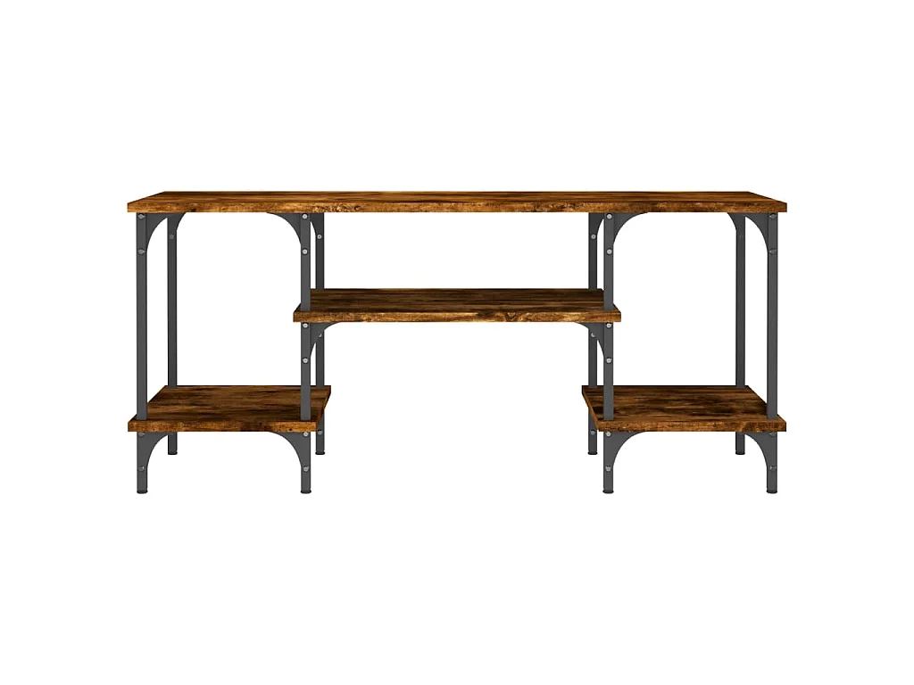 Meuble TV chêne fumé 102x35x45,5 cm bois d'ingénierie