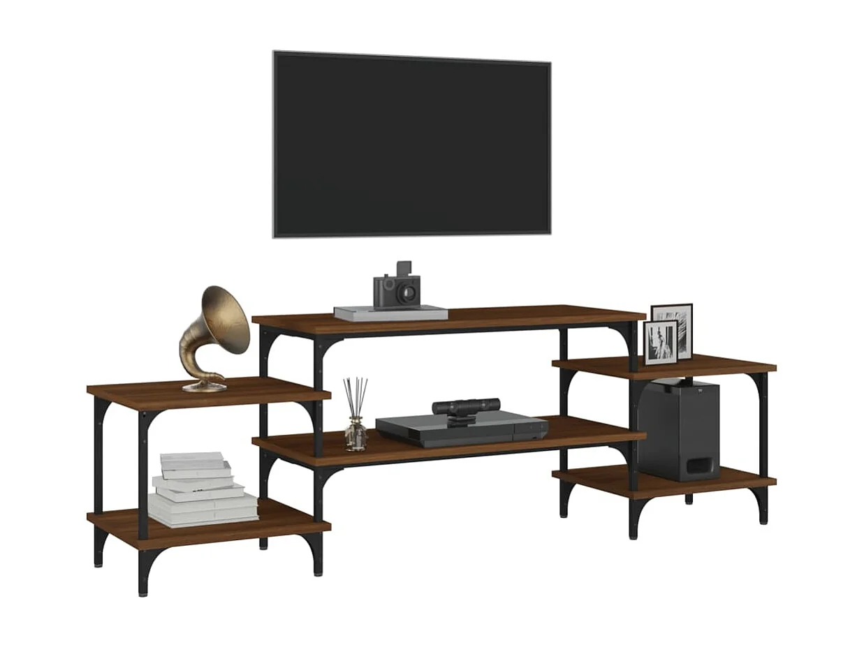 TV-Schrank Braun Eichen-Optik 157x35x52 cm Holzwerkstoff