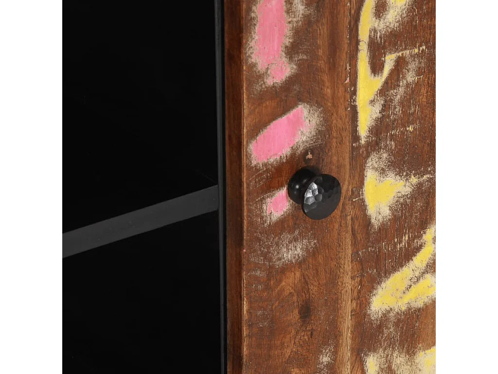 Meuble TV 80x33x46 cm bois de récupération et d'ingénierie