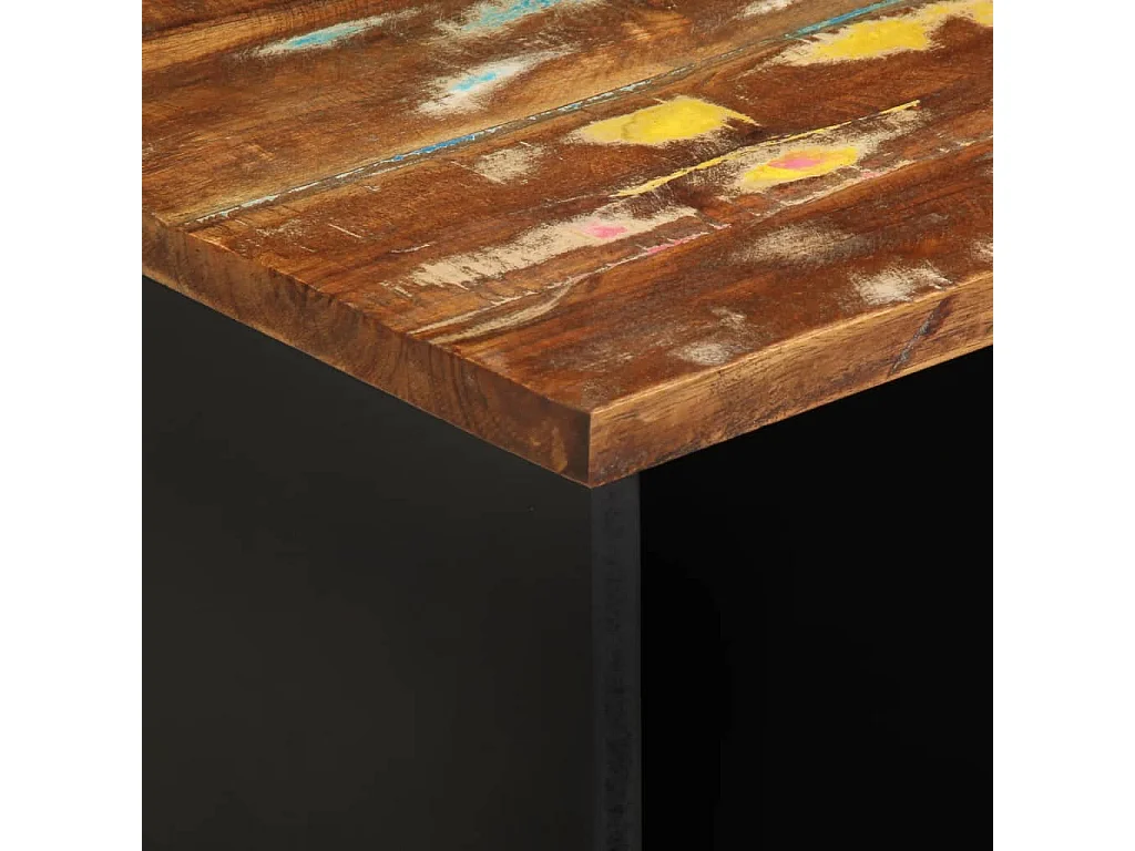 Meuble TV 80x33x46 cm bois de récupération et d'ingénierie