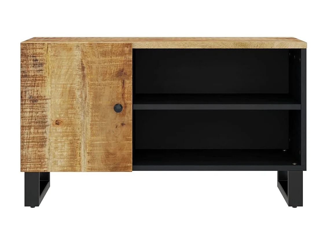 Mobile TV 80x33x46cm Legno Massello Mango e Legno Multistrato