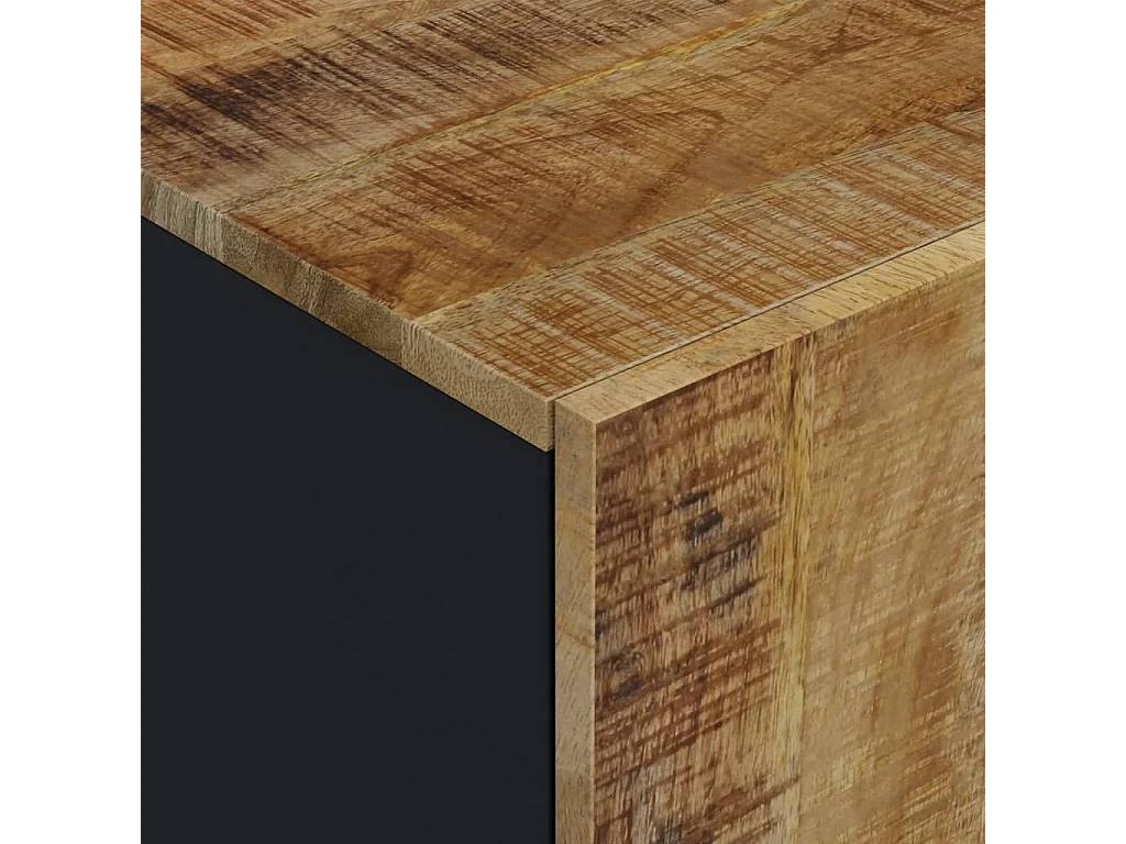 Mobile TV 80x33x46cm Legno Massello Mango e Legno Multistrato