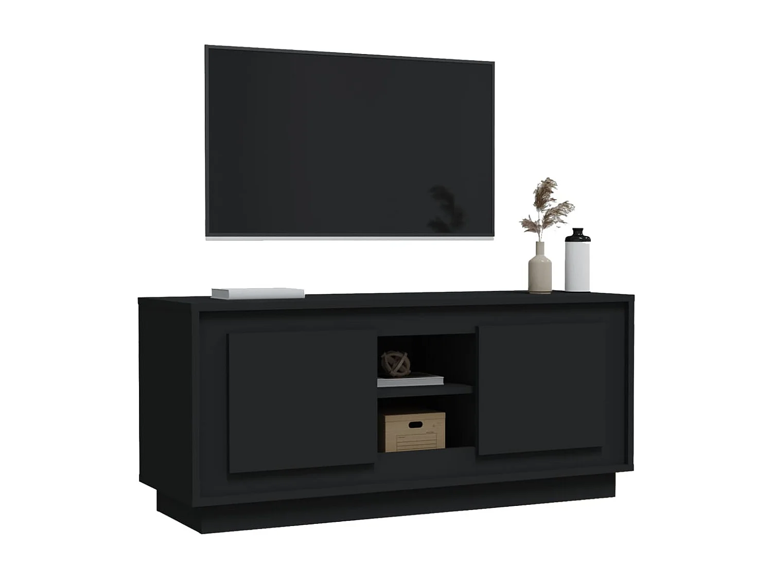 Móvel para TV 102x35x45 cm madeira processada preto