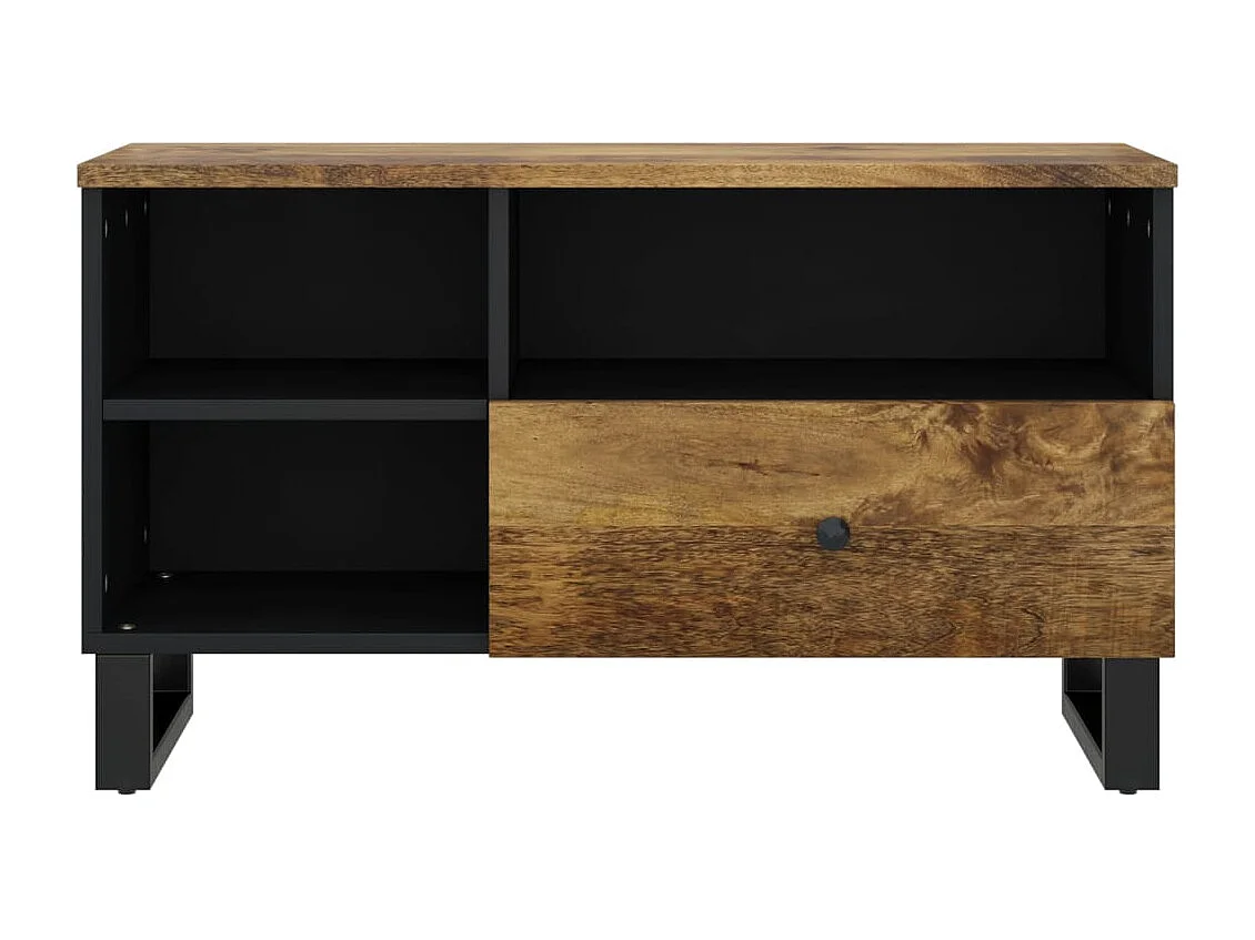 Meuble TV 80x33x46 cm bois de manguier et d'ingénierie