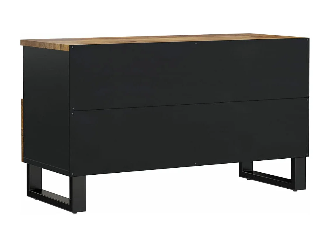 Meuble TV 80x33x46 cm bois de manguier et d'ingénierie