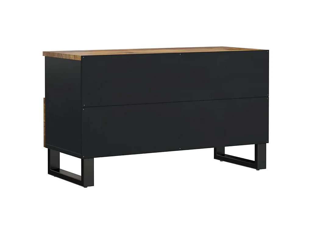 Mueble de TV madera mango y madera contrachapada 80x33x46 cm
