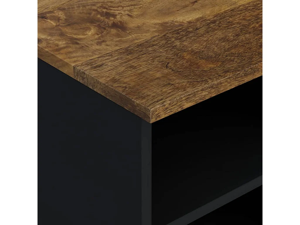 Mueble de TV madera mango y madera contrachapada 80x33x46 cm