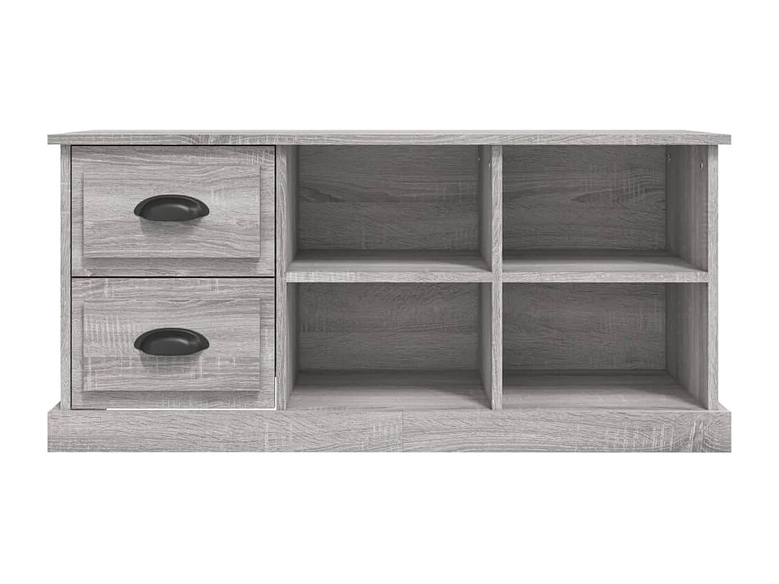 Tv-meubel 102x35,5x47,5 cm bewerkt hout grijs sonoma eikenkleur