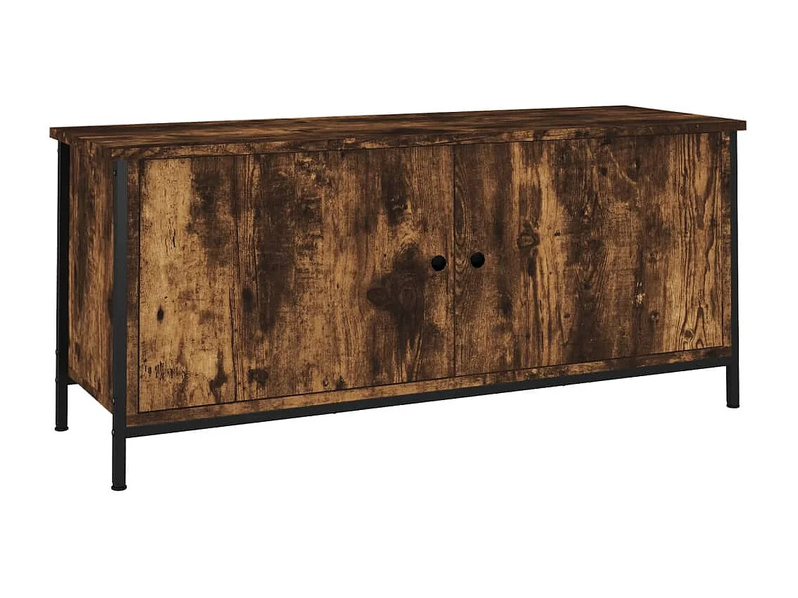 TV-Schrank mit Türen Räuchereiche 102x35x45 cm Holzwerkstoff