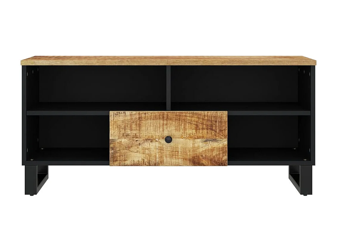 Mobile TV 100x33x46cm Legno Massello Mango e Legno Multistrato
