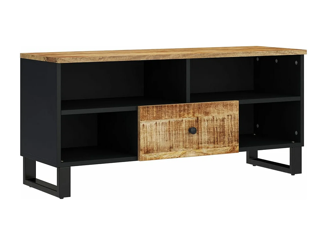 Mobile TV 100x33x46cm Legno Massello Mango e Legno Multistrato