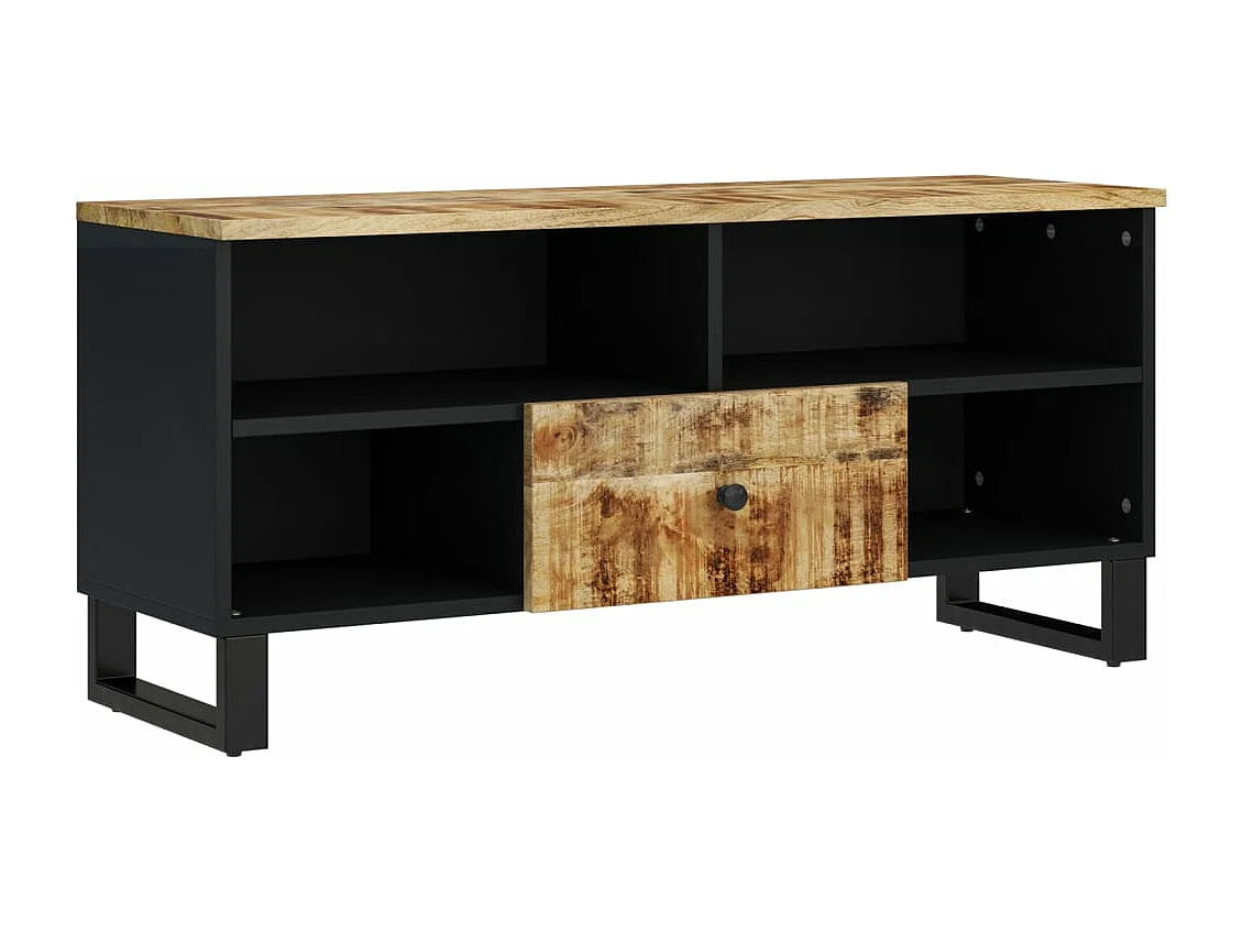 Mobile TV 100x33x46cm Legno Massello Mango e Legno Multistrato