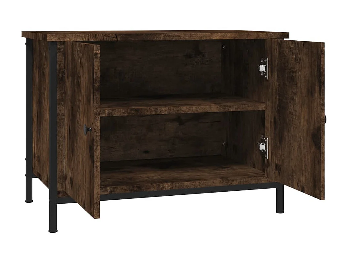 TV-Schrank mit Türen Räuchereiche 60x35x45 cm Holzwerkstoff