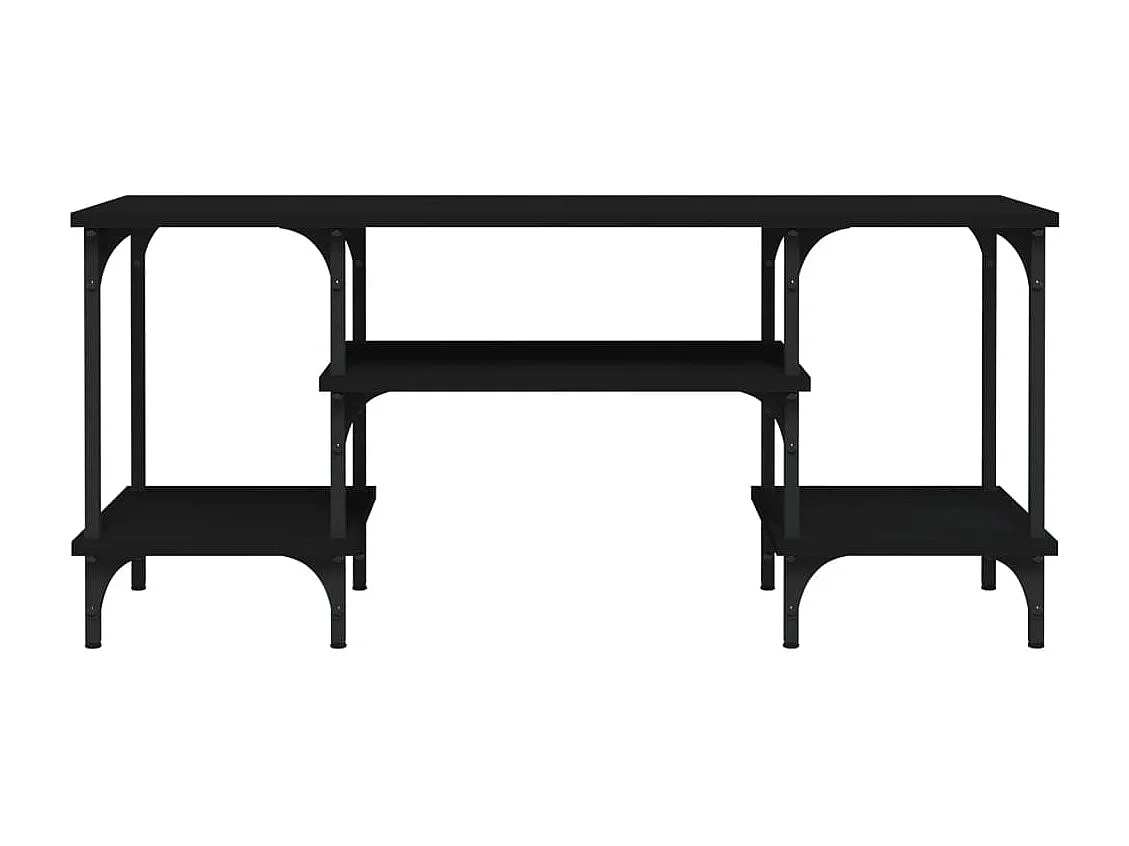 Meuble TV noir 102x35x45,5 cm bois d'ingénierie