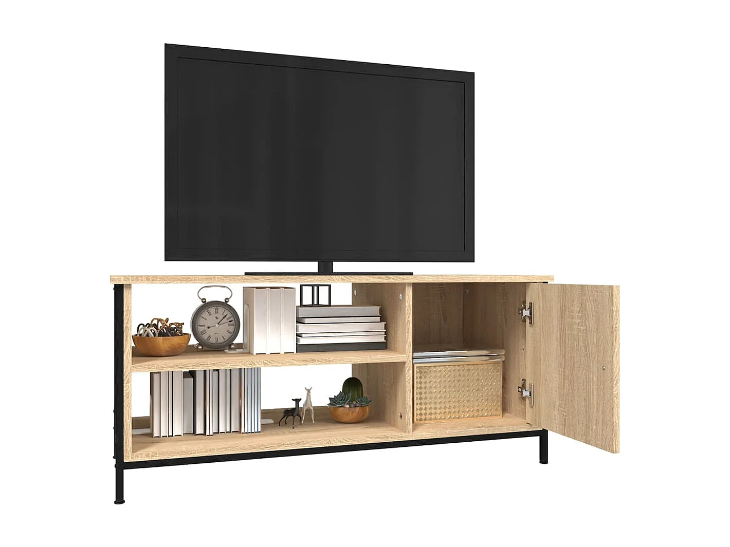 Mobile Porta TV Rovere Sonoma 100x40x45 cm in Legno Multistrato