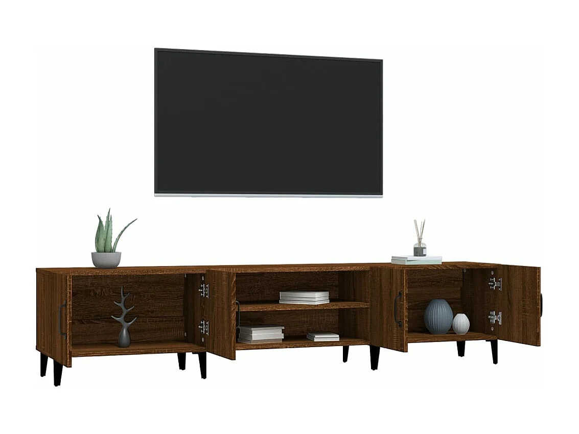 Tv-meubel 180x31,5x40 cm bewerkt hout grijs sonoma