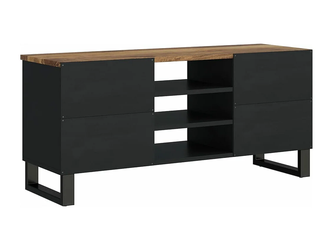 TV-Schrank 100x33x46 cm Massivholz Mango & Holzwerkstoff