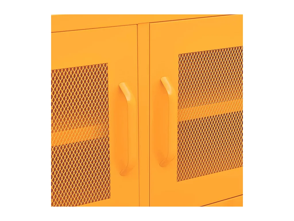 Mueble para TV de acero amarillo mostaza 105x35x50 cm