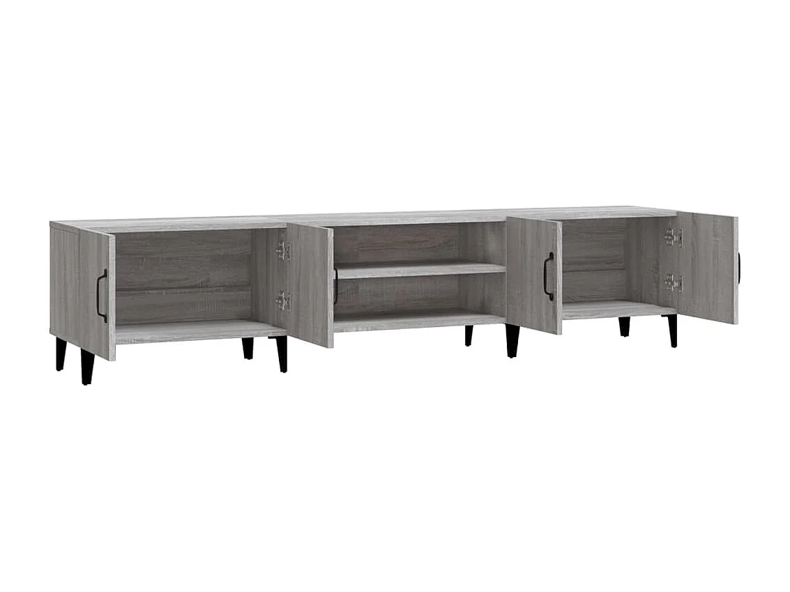 Mobile TV Grigio Sonoma 180x31,5x40 cm in Legno Multistrato