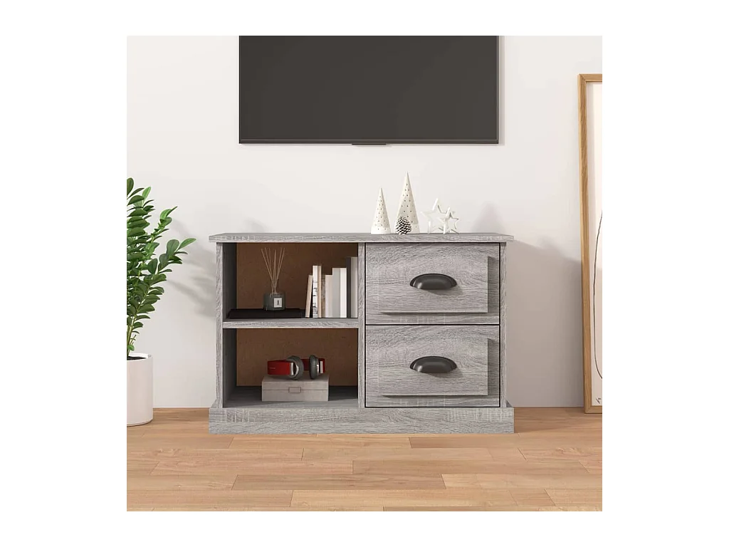 Meuble TV sonoma gris 73x35,5x47,5 cm bois d'ingénierie