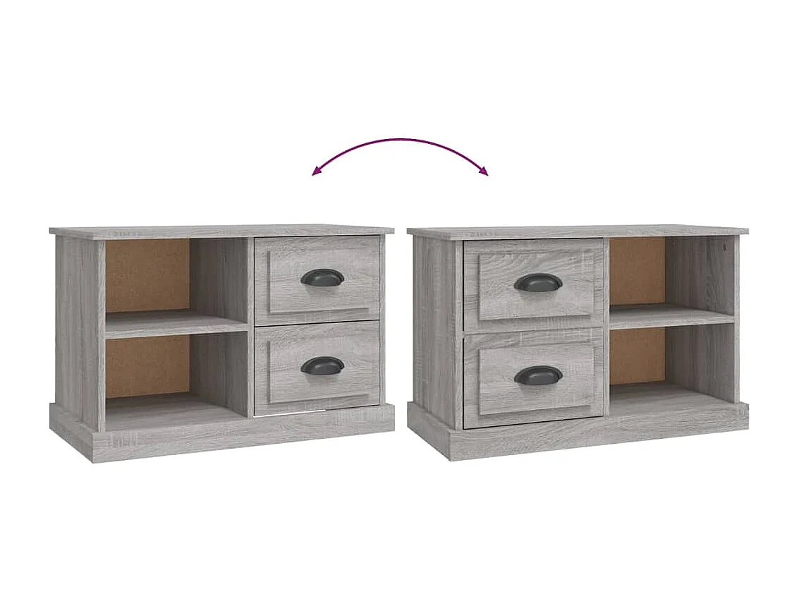 Mueble para TV madera contrachapada gris Sonoma 73x35,5x47,5 cm