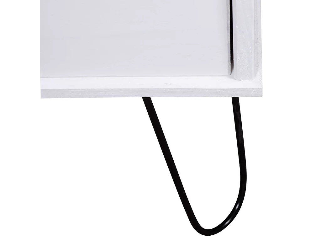 Meuble TV New York Blanc Bois de pin massif