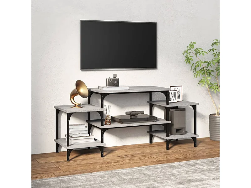 Mueble para TV madera contrachapada gris Sonoma 117x35x52 cm
