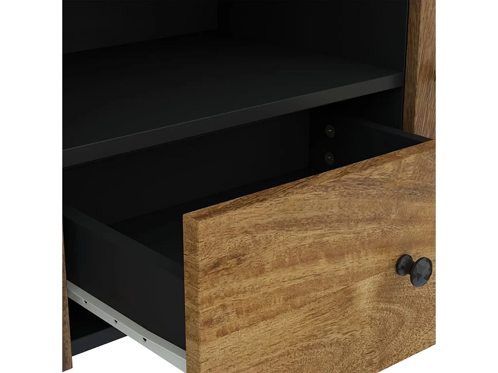 TV-Schrank 105x33,5x46 cm Massivholz Mango & Holzwerkstoff