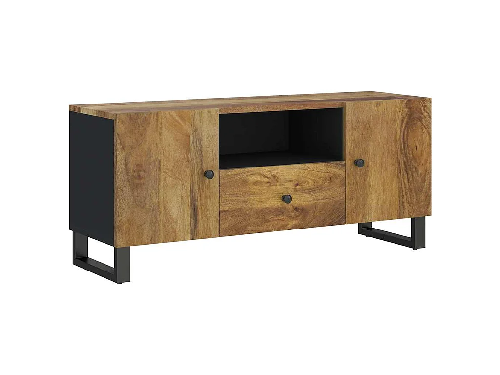 Mobile TV 105x33,5x46cm Legno Massello Mango Legno Multistrato