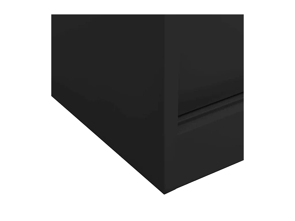 Armoire à portes coulissantes avec jardinière Anthracite Acier