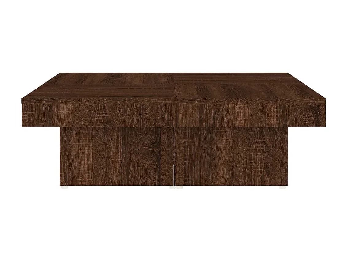 Salontafel 90x90x28 cm bewerkt hout bruin eikenkleur