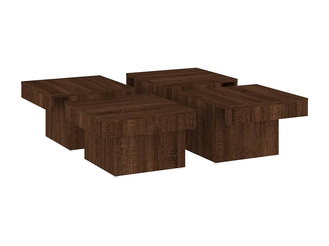Table basse Chêne marron 90x90x28 cm Bois d'ingénierie