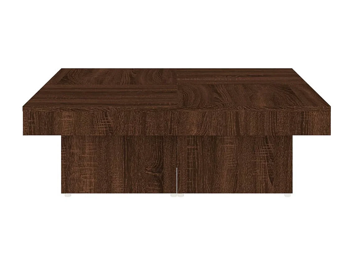 Table basse Chêne marron 90x90x28 cm Bois d'ingénierie