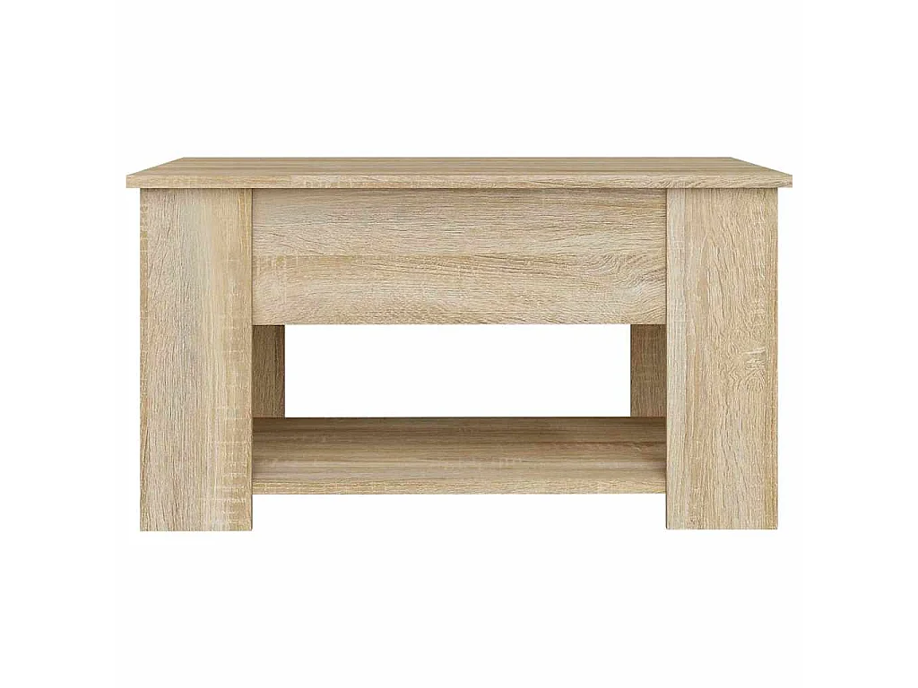 Table basse chêne sonoma 79x49x41 cm bois d'ingénierie