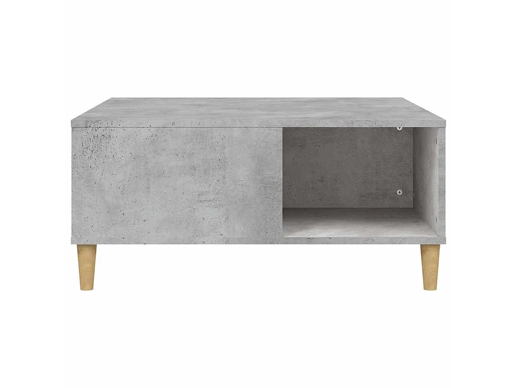 Table basse gris béton 80x80x36,5 cm bois d'ingénierie
